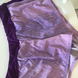 Asics Purple Workout Shorts Running Medium